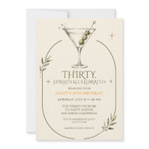 30e verjaardag Dirty Martini Olijfgroene Cocktail