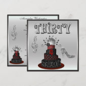 30e verjaardag Disco Diva Cake Sparkle Heels Kaart (Voorkant / Achterkant)