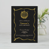 30e verjaardag Disco Folie Uitnodiging 2 (Staand Voorkant)