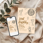 30e verjaardag Discobal en cocktails Kaart