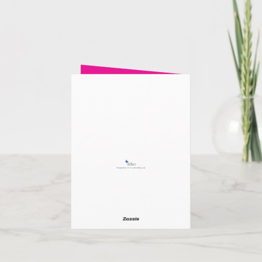 30e verjaardag drie foto's heet roze en witte kaar kaart (Achterkant)