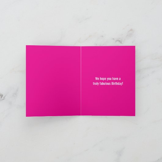 30e verjaardag drie foto's heet roze en witte kaar kaart (Binnen)