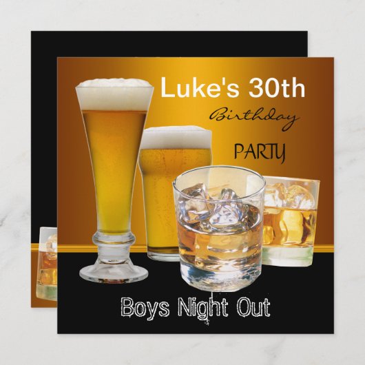 30e verjaardag Drink bietenavond Kaart (Voorkant / Achterkant)