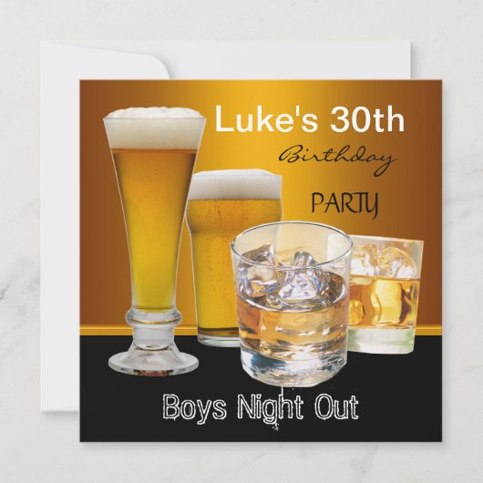 30e verjaardag Drink bietenavond Kaart (Voorkant)