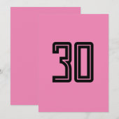 30E VERJAARDAG EENVOUDIGE ROZE OP MAAT GEMAAKTE UI KAART (Voorkant / Achterkant)