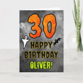 30e verjaardag: Eerie Halloween Theme + Aangepaste Kaart (Voorkant)