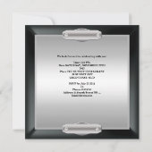 30e verjaardag Elegant Black Silver op zilver Kaart (Achterkant)