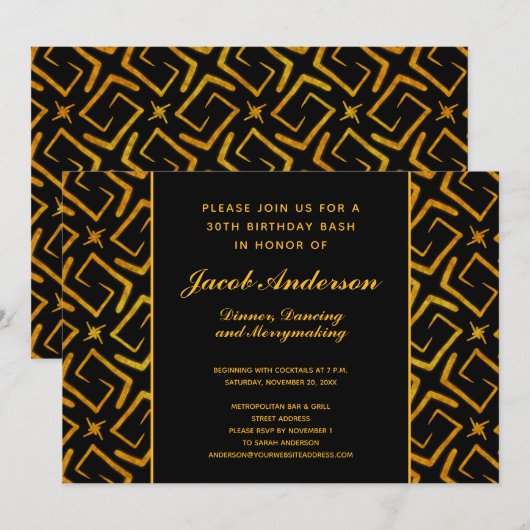 30e verjaardag Elegant Dinner and Dancing Kaart (Voorkant / Achterkant)