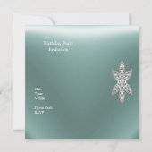 30e verjaardag Elegant Mint Green Jewel Kaart (Achterkant)