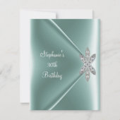 30e verjaardag Elegant Mint Green Jewel Kaart (Voorkant)