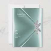 30e verjaardag Elegant Mint Green Jewel Kaart (Achterkant)