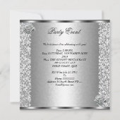 30e verjaardag Elegant Silver Floral Jewel Kaart (Achterkant)