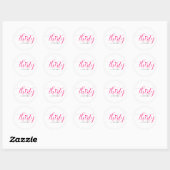 30e verjaardag Elegant Thirty Thirtylicious Pink Ronde Sticker (Vel)