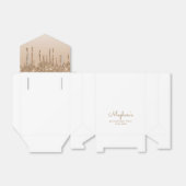 30e Verjaardag Elegante Gouden Glitter Drip Script Bedankdoosjes (Uitgevouwen)