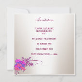 30e verjaardag Elegante witte roze paarse bloemen Kaart (Achterkant)