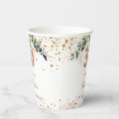 30e verjaardag eucalyptus greenery glitter monogra papieren bekers (Rechts)