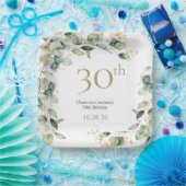 30e verjaardag Eucalyptus Papieren Bordje (Feest)