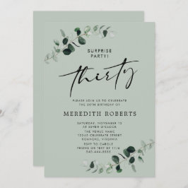 30e verjaardag Eucalyptus Sage Kaart