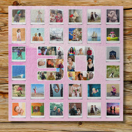 30e verjaardag Familie Foto Herinneringen Collage Legpuzzel