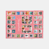 30e verjaardag Familie Fotocollage 49 foto's Fleece Deken (Voorkant (Horizontaal))