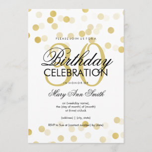 30e verjaardag Faux Gold Foil Glitter Lichten Kaart