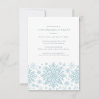 30e Verjaardag Feest Blauw Wit Sneeuwvlok Winter