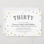 30E VERJAARDAG FEEST stijlvolle gouden confetti vl Kaart (Voorkant)