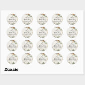 30e Verjaardag Feest Witte Winter Bloemen Custom Ronde Sticker (Vel)