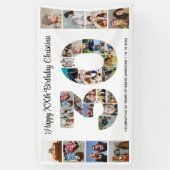 30e verjaardag feestnummer 30 fotocollage spandoek (Verticaal)