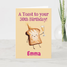 30e verjaardag felicitaties, grappige toast, op ma kaart