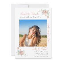 30e verjaardag Floral uitnodiging