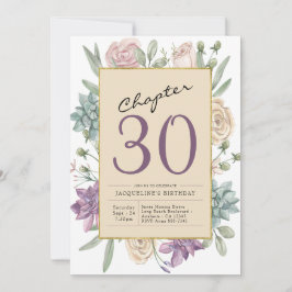 30e verjaardag Floral verrassingsfeest Kaart