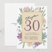 30e verjaardag Floral verrassingsfeest Kaart (Voorkant / Achterkant)