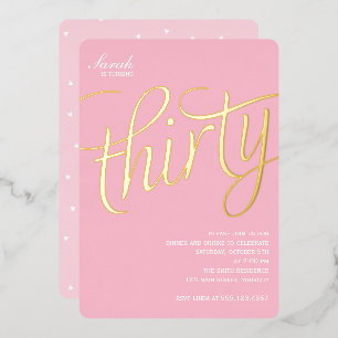 30e verjaardag folie uitnodiging