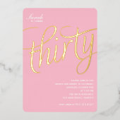 30e verjaardag folie uitnodiging (Voorkant)