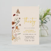 30e verjaardag Folie uitnodiging (Staand Voorkant)