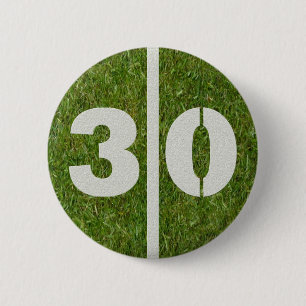 30e verjaardag Football Button baard