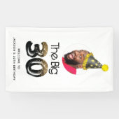 30e verjaardag Foto aangepast Modern Spandoek (Horizontaal)