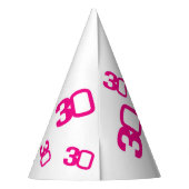 30e verjaardag foto aangepaste foto roze wit feesthoedjes (Achterkant)