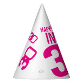 30e verjaardag foto aangepaste foto roze wit feesthoedjes (Links)