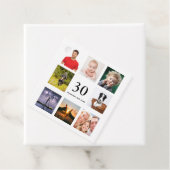 30e verjaardag foto collage man bedankt bedankjes labels (In situ)