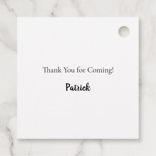 30e verjaardag foto collage man bedankt bedankjes labels (Achterkant)