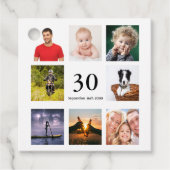 30e verjaardag foto collage man bedankt bedankjes labels (Voorkant)