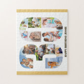 30e verjaardag Foto Collage Neutraal getal 30 Legpuzzel (Verticaal)