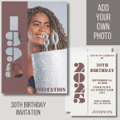 30e verjaardag foto geboren 1995 rode uitnodiging