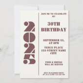 30e verjaardag foto geboren 1995 rode uitnodiging (Achterkant)