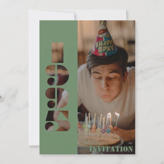 30e verjaardag foto geboren 1995 Uitnodiging (Voorkant)