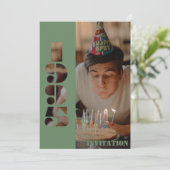 30e verjaardag foto geboren 1995 Uitnodiging (Staand voorkant)