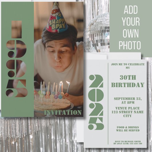 30e verjaardag foto geboren 1995 Uitnodiging