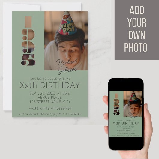 30e verjaardag foto geboren in 1995 groen kaart